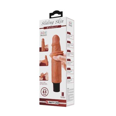 21,5 cm Çift katmanlı Güçlü Titreşimli Realistik Vibratör
