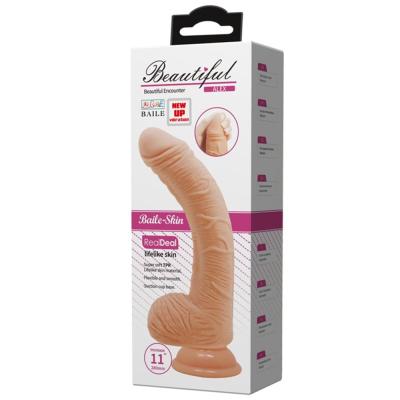 28 cm Titreşimli Gerçekçi Kalın Dildo Penis