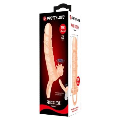 4 cm Dolgu Uzatmalı Titreşimli Penis Kılıfı