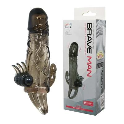 4 cm Uzatmalı Klitoral Uyarıcılı Titreşimli Penis Kılıfı