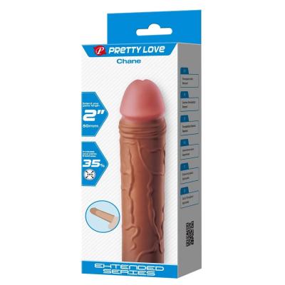 5 cm Dolgulu Melez Rengi Silikon Chane Penis Kılıfı