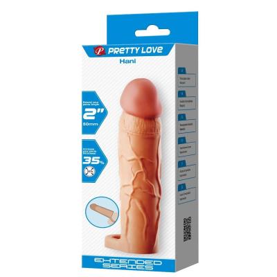 5 cm Dolgulu Ten Rengi Silikon Hani Penis Kılıfı