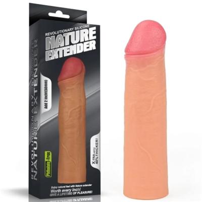 Extender 5,5 cm Dolgulu Ten Rengi Silikon Penis Kılıfı