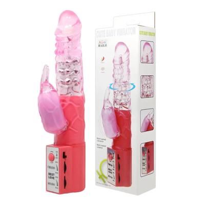 Oynar Başlı Klitoris Uyarıcılı Teknolojik Vibratör Penis Pembe
