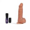 18 cm Oynar Başlı Titreşimli Vibratör Realistik Penis Dildo
