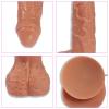 18 cm Oynar Başlı Titreşimli Vibratör Realistik Penis Dildo