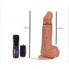 18 cm Oynar Başlı Titreşimli Vibratör Realistik Penis Dildo