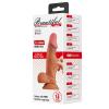 19,4 cm Et Dokulu Gerçekçi Çift Katmanlı Silikon Melez Penis