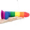 19,5 cm Renkli Realistik Vantuzlu Dildo Penis