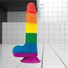 19,5 cm Renkli Realistik Vantuzlu Dildo Penis