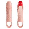 2,5 cm Dolgu Uzatmalı Titreşimli Penis Kılıfı