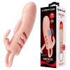 2,5 cm Dolgu Uzatmalı Titreşimli Vibratör Penis Kılıfı