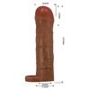 2.5 cm Dolgulu Melez Rengi Silikon Bunion Penis Kılıfı
