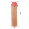 2,5 cm Dolgulu Ten Rengi Silikon Nile Penis Kılıfı