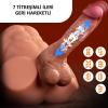 2 İşlevli 21,5 cm İleri Geri Hareket Penisli Anal Girişli Erkek Kalça