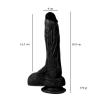 20,5 cm Gerçekçi Silikon Vantuzlu Zenci Penis