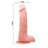 20,5 cm Oynar Başlı Titreşimli Realistik Vibratör Penis