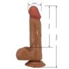 21,8 cm Et Dokulu Gerçekçi Çift Katmanlı Silikon Melez Penis