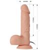21,8 cm Titreşimli Gerçekçi Kalın Dildo Penis