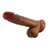 21 cm İleri Geri ve Rotasyon Hareketli Titreşimli Gerçekçi Vantuzlu Melez Penis