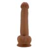 22 cm 4 cm Kalınlığında Çift Katmanlı Realistik Vantuzlu Dildo Penis