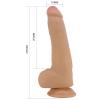23,3 cm 4.3 cm Kalınlığında Çift Katmanlı Realistik Vantuzlu Dildo Penis