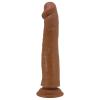 25,4 cm Çift Katmanlı Realistik Vantuzlu Testissiz Melez Dildo Penis