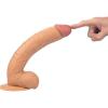 26 cm 5 cm Kalınlığında Vantuzlu Realistik Penis  Dildo
