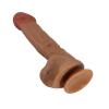 26 cm Çift Katmanlı Realistik Vantuzlu Melez Dildo Penis Çayırova