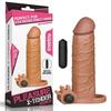 3 cm Uzatmalı Realistik Titreşimli Penis Kılıfı Melez XTender