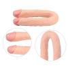 46 cm Realistik Çatal Dildo Anal Vajinal Penis