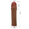 5 cm Dolgulu Melez Rengi Silikon Chane Penis Kılıfı