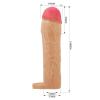 5 cm Dolgulu Ten Rengi Silikon Hani Penis Kılıfı