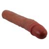 7.5 cm Dolgulu Melez Rengi Silikon Derek Penis Kılıfı