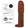 7.5 cm Dolgulu Melez Rengi Silikon Gerd Penis Kılıfı