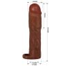 7.5 cm Dolgulu Melez Rengi Silikon Gerd Penis Kılıfı