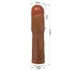 7.5 cm Dolgulu Melez Rengi Silikon Kylian Penis Kılıfı