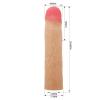 7.5 cm Dolgulu Ten Rengi Silikon Kylian Penis Kılıfı