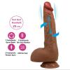 USB Şarjlı 25 cm Oynar Başlı İleri Geri Hareketli Titreşimli Dildo