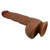 USB Şarjlı 25 cm Oynar Başlı İleri Geri Hareketli Titreşimli Dildo