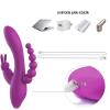 USB Şarjlı Klitoral ve Anal Uyarıcılı Teknolojik Vibratör Mor