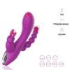 USB Şarjlı Klitoral ve Anal Uyarıcılı Teknolojik Vibratör Mor