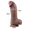 Yeni Nesil Çift Katmanlı 28 cm Realistik Dev Zenci Dildo Penis