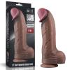 Yeni Nesil Çift Katmanlı 33 cm Realistik Dev Zenci Dildo Penis