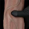 Yeni Nesil Çift Katmanlı 33 cm Realistik Dev Zenci Dildo Penis