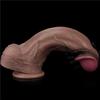 Yeni Nesil Çift Katmanlı 33 cm Realistik Dev Zenci Dildo Penis