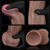 Yeni Nesil Çift Katmanlı 33 cm Realistik Dev Zenci Dildo Penis